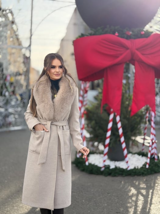 Palton cu Blana Naturala Rellea [5]