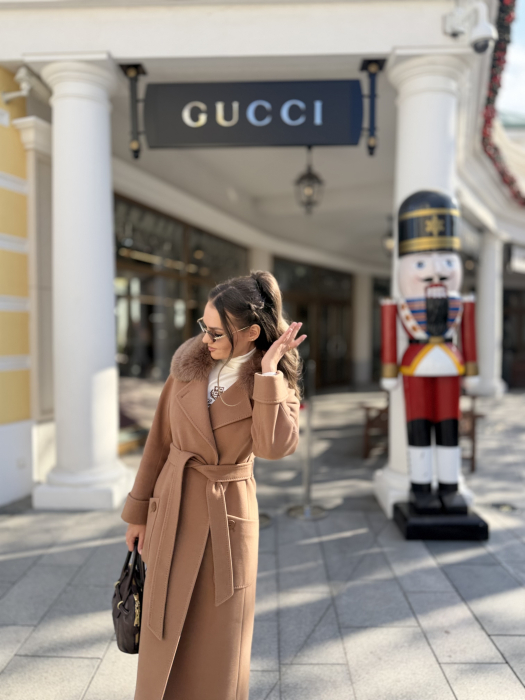 Palton cu Blana Naturala Sellea [3]