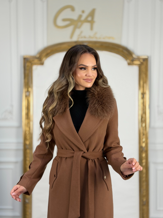 Palton cu Blana Naturala Sevella [4]