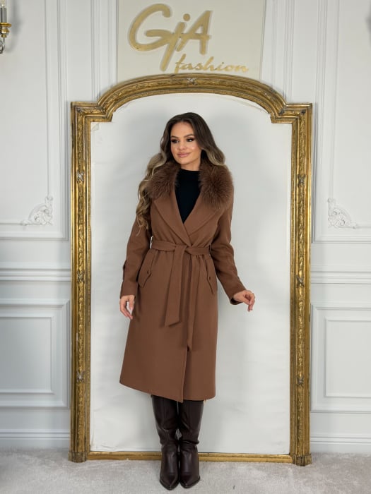 Palton cu Blana Naturala Sevella [3]