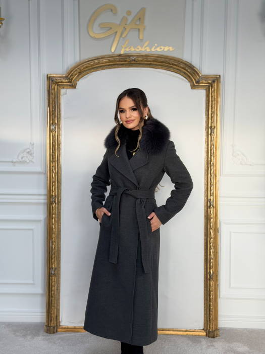 Palton cu Blana Naturala Tellia [5]