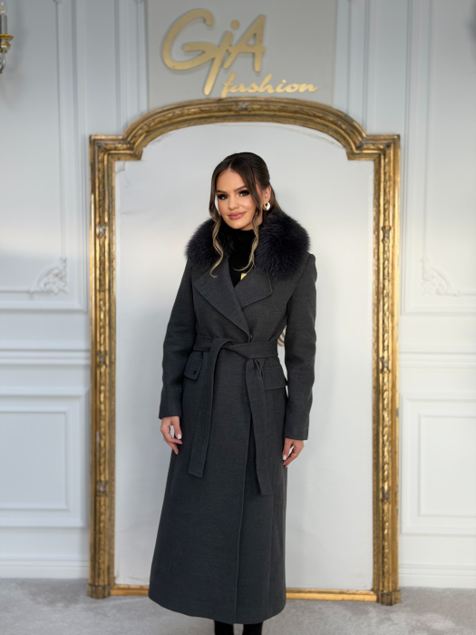 Palton cu Blana Naturala Tellia [4]