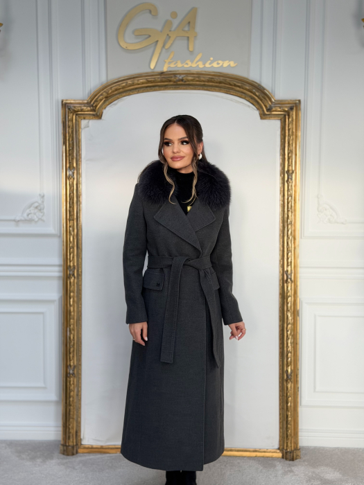 Palton cu Blana Naturala Tellia [6]