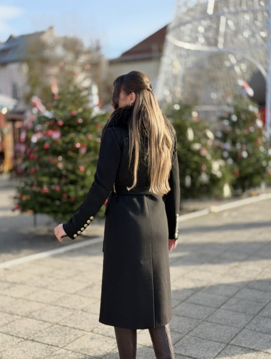 Palton cu Blana Naturala Vellea [5]