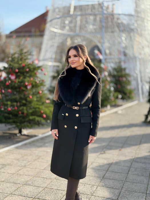 Palton cu Blana Naturala Vellea [4]