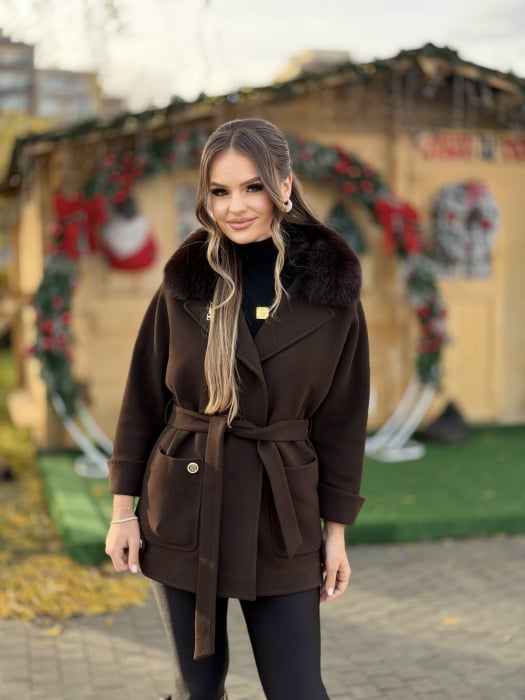 Palton cu Blana Naturala Zannia [2]