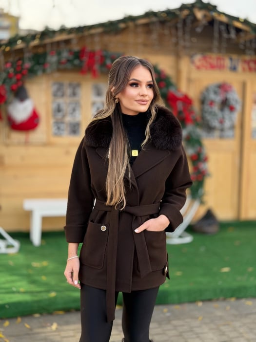 Palton cu Blana Naturala Zannia [4]