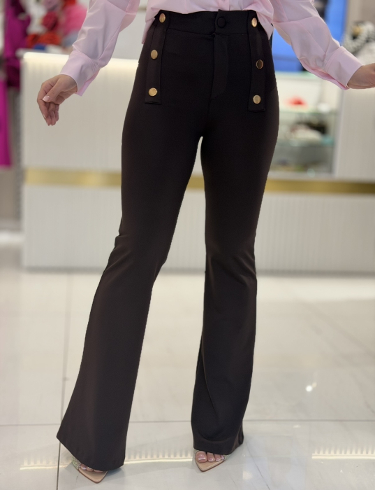 Pantaloni cu Elastic Mallea brown [2]
