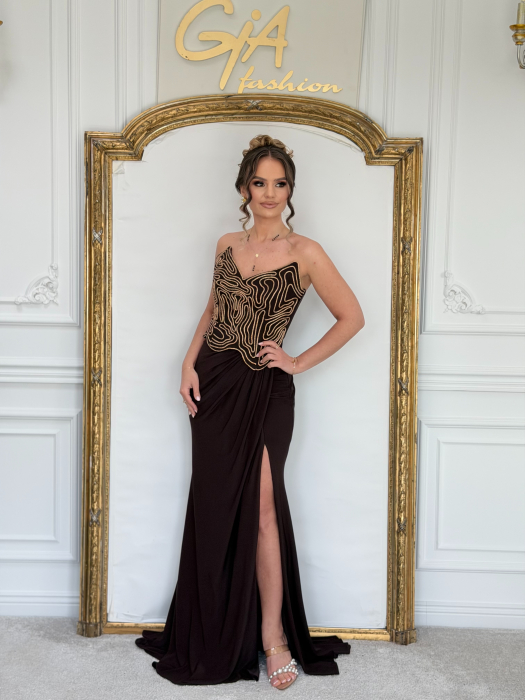 Rochie Alinia Brown [3]