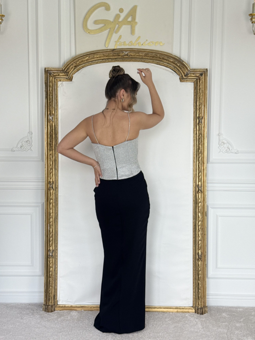 Rochie Amessa SILVER BLACK [7]