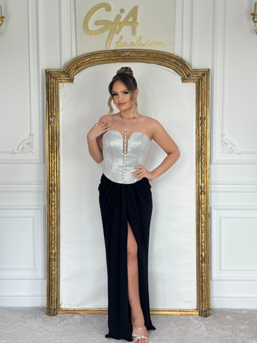 Rochie Amessa SILVER BLACK [3]
