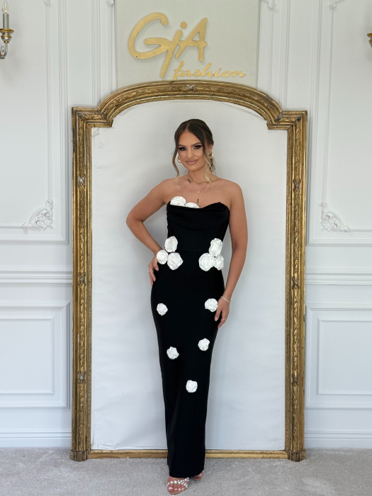 Rochie Blossom Black and White [7]