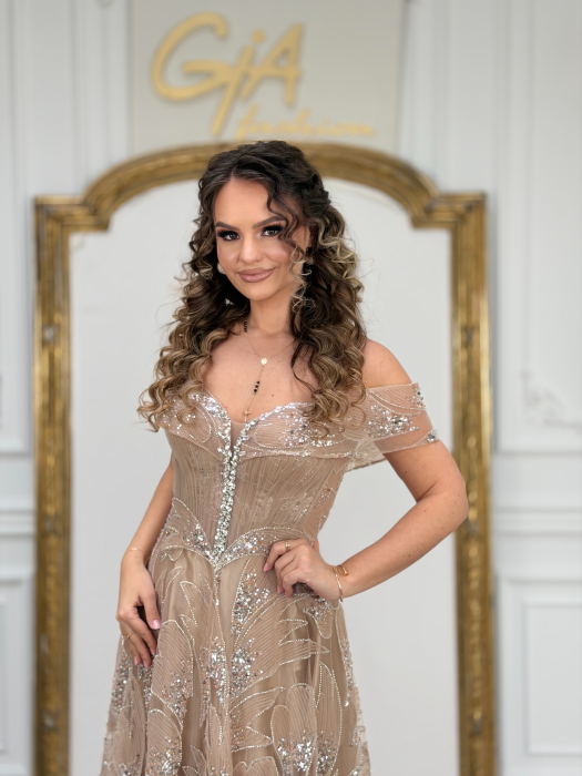 Rochie Calline Beige [5]