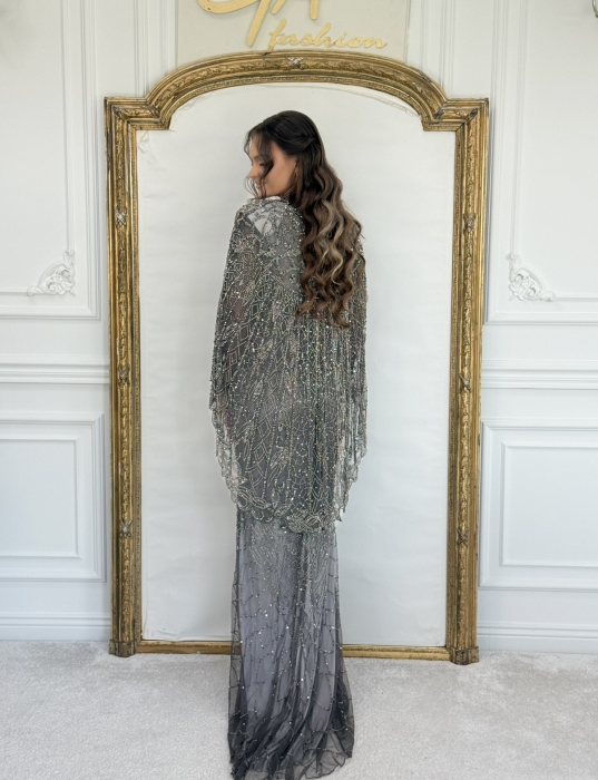 Rochie Carine cu capa detasabila Grey [9]