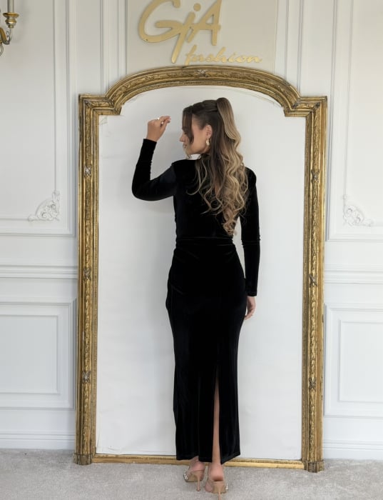 Rochie Catifea Seamea Black [7]