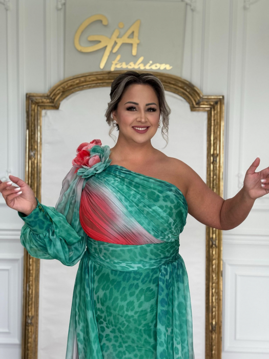 Rochie Celannia GREEN RED [10]
