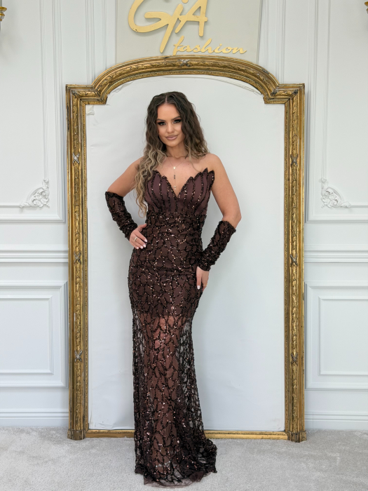 Rochie Celessay Brown [5]