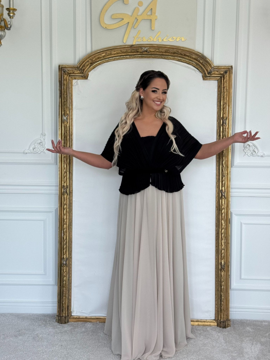 Rochie Dellasa BLACK and BEIGE [4]