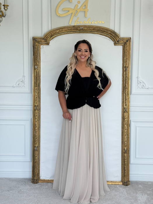 Rochie Dellasa BLACK and BEIGE [1]