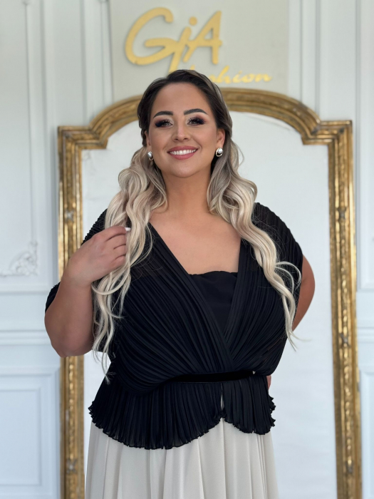 Rochie Dellasa BLACK and BEIGE [2]
