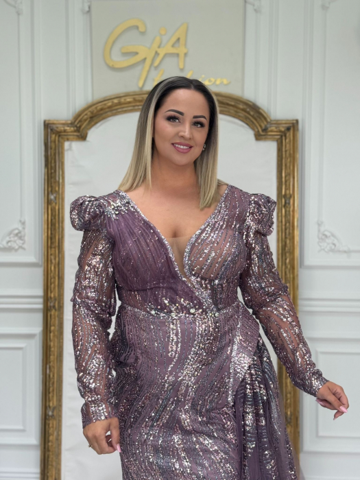 Rochie Dellassy SILVER PURPLE [2]