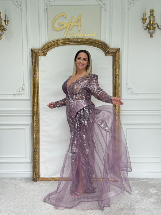 Rochie Dellassy SILVER PURPLE [3]