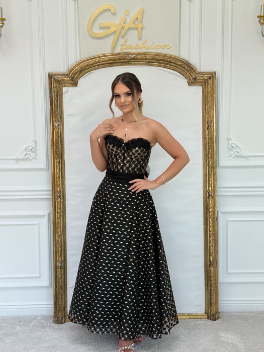 Rochie Dorothy Black and Gold [3]