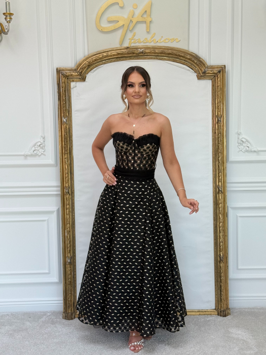 Rochie Dorothy Black and Gold [7]
