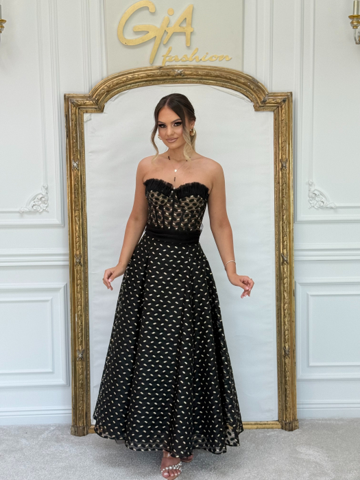 Rochie Dorothy Black and Gold [1]