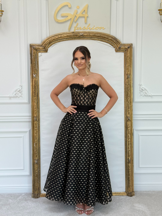 Rochie Dorothy Black and Gold [5]
