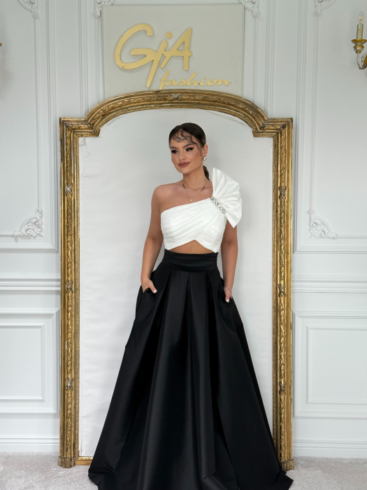 Rochie Duo Messy BLACK AND WHITE [1]