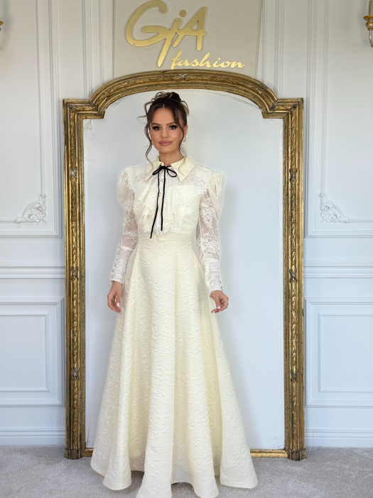 Rochie Evella Crem [8]