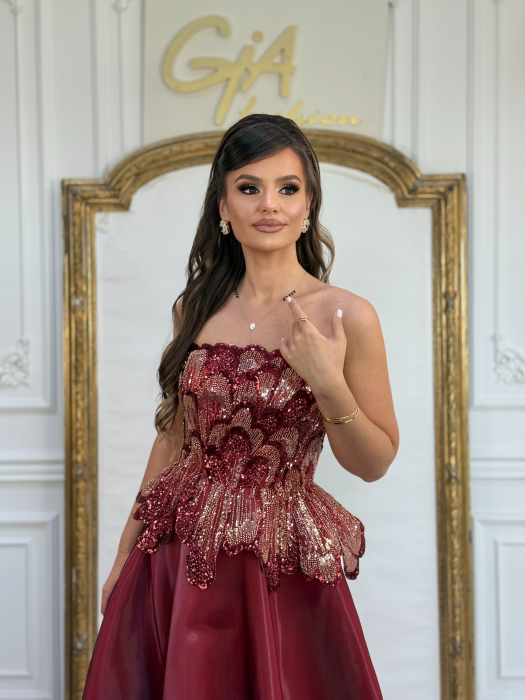 Rochie Evellia Bordo [2]