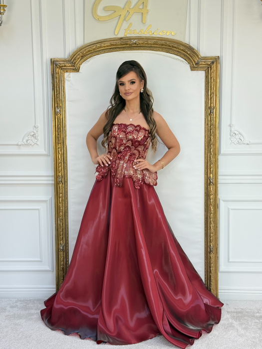 Rochie Evellia Bordo [3]