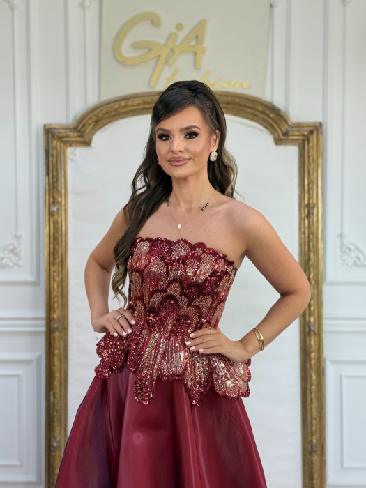Rochie Evellia Bordo [4]