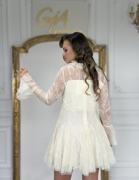 Rochie Evellia Crem [5]