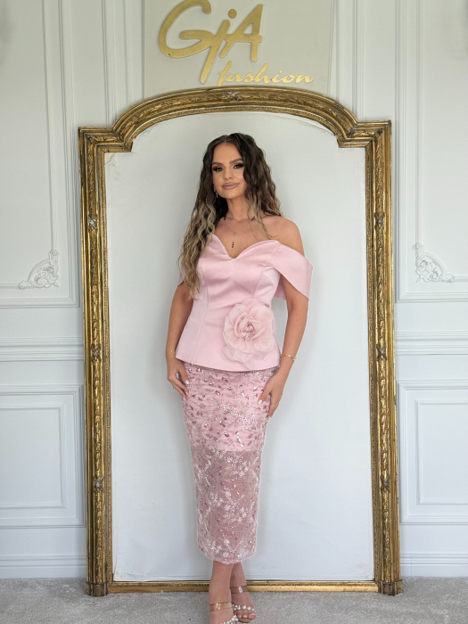 Rochie Evellia Pink [3]