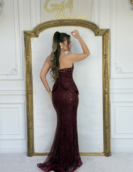 Rochie Ezella Bordo [9]