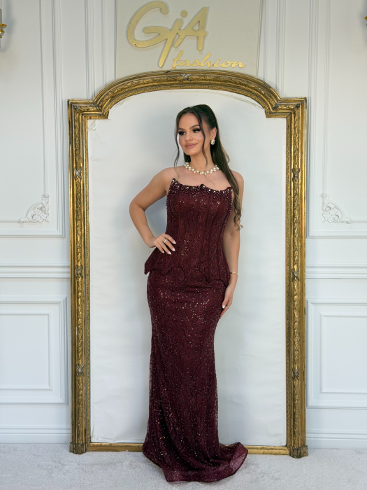 Rochie Ezella Bordo [5]