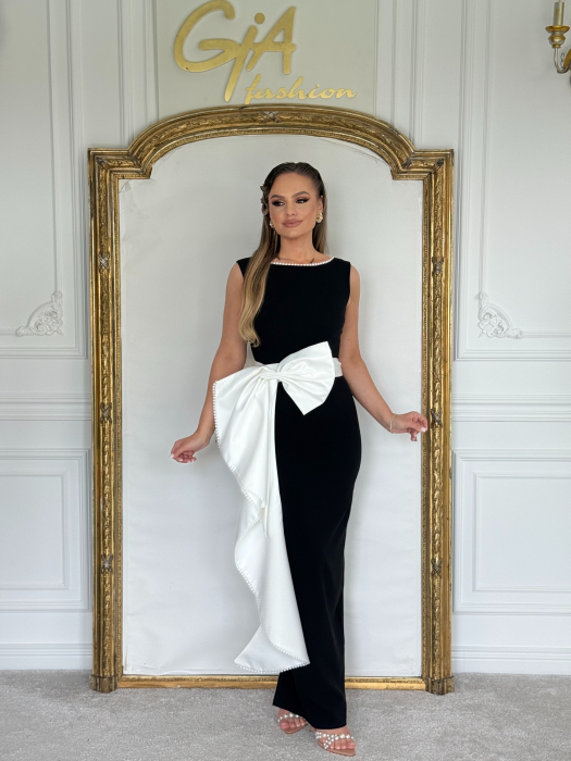 Rochie Fellisa BLACK AND WHITE [3]