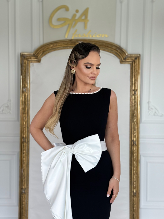 Rochie Fellisa BLACK AND WHITE [4]
