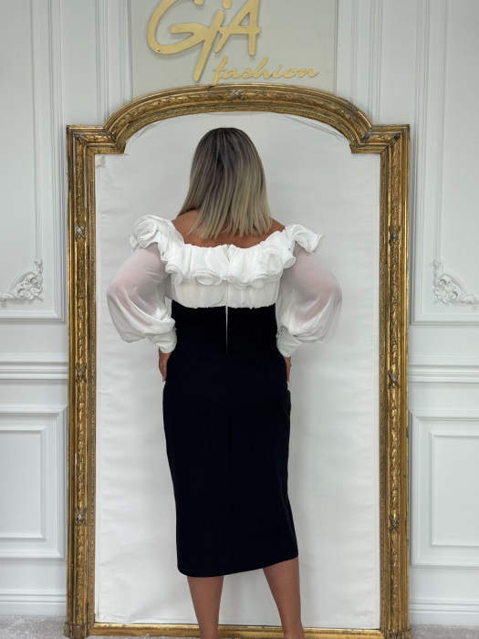 Rochie Fellisa BLACK AND WHITE [4]