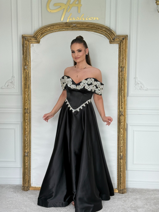 Rochie Julissa SILVER BLACK [3]