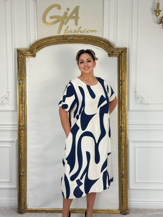 Rochie Kalissa WHITE BLUE [1]