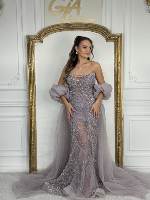 Rochie Karinea cu trenă detașabilă [8]