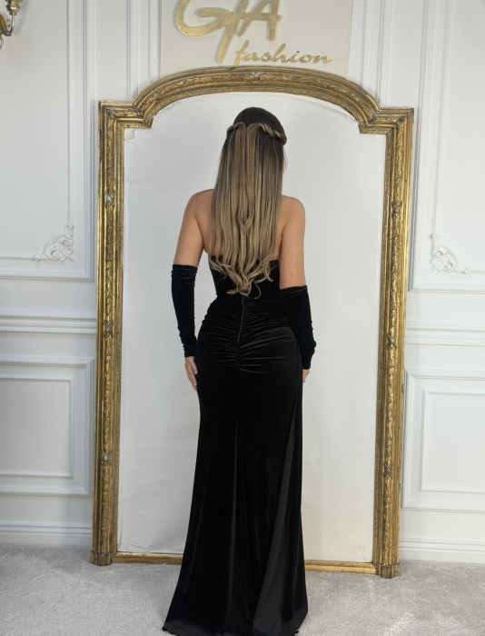 Rochie Kazellia Catifea Black [7]