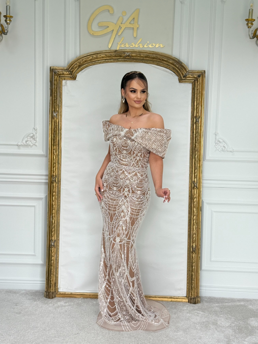 Rochie Kerella NUDE WHITE [6]
