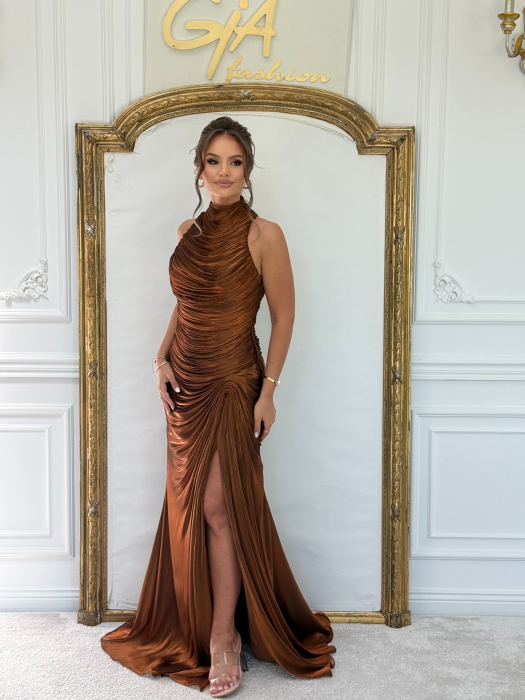 Rochie Leaxi Caramiziu [6]