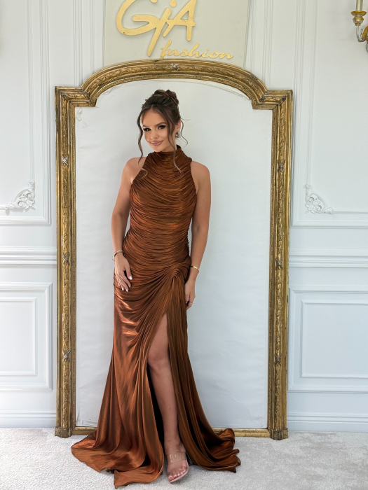 Rochie Leaxi Caramiziu [4]