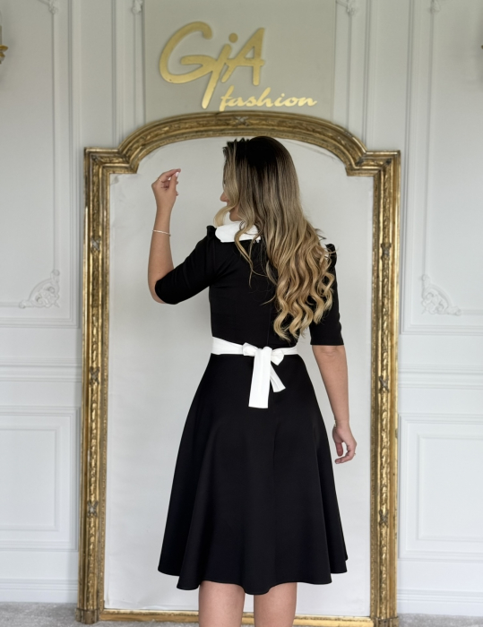 Rochie Malenny BLACK AND WHITE [6]